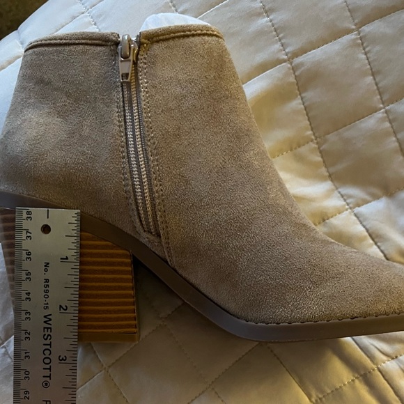 Shoes - Taupe Suede Ankle Booties